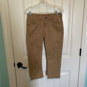 Khaki capri pants